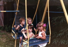 kids on swing